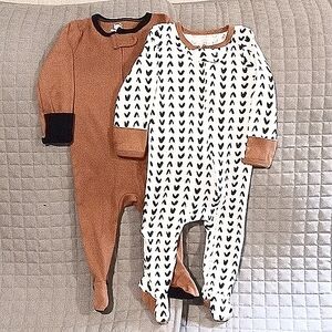 Infant Cloud Island Set of 2 footie Pajamas
